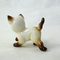 Siamese Cat Figurine, Made in Japan glass authentic Vintage Collectible Kitten - Thumbnail 2