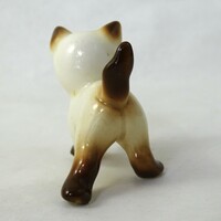 Siamese Cat Figurine, Made in Japan glass authentic Vintage Collectible Kitten - Thumbnail 3
