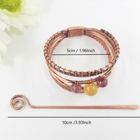 Ancient greek ponytail holder hair cuff with stick and gemstones - Thumbnail 4