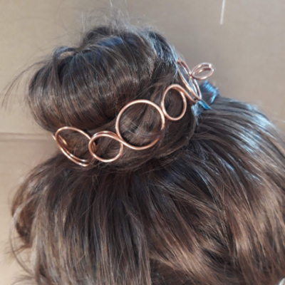 Circle hair barrette for bun holder with hair sticks