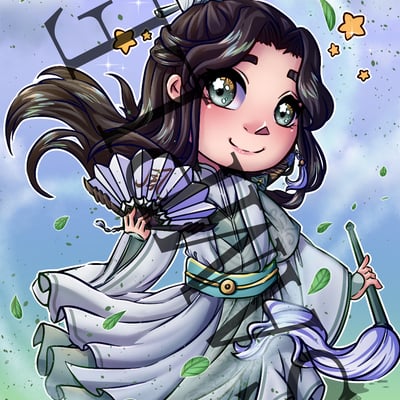 Chibi-holographic wind master shi qingxuan - heaven official's blessing: tian guan ci fu (print 4)  signing video