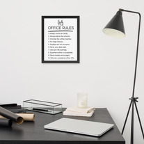 OFFICE RULES - framed poster