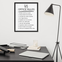 OFFICE RULES - framed poster - Thumbnail 2