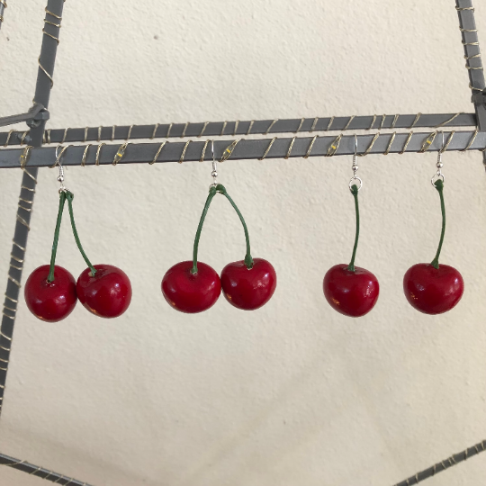   cherry earrings!