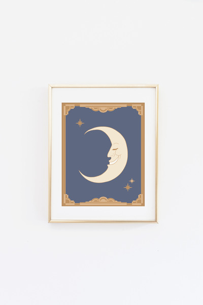 Art Deco Moon Prints