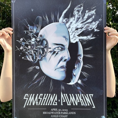 Smashing pumpkins - official tour poster 2023 - billy