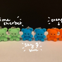 flocked fuzzy bear earrings! - Thumbnail 7