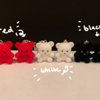 flocked fuzzy bear earrings! - Thumbnail 5