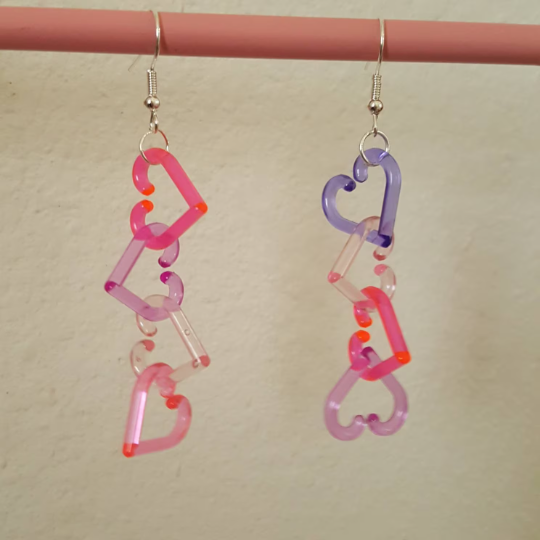 heart chain earrings!