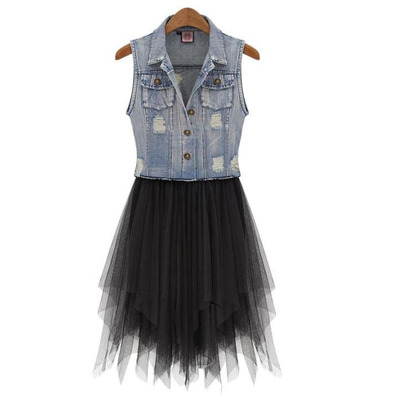 Ladies sleeveless denim dress