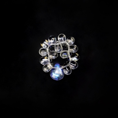 Elastic little teardops ring