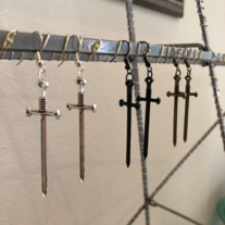 sword earrings! 