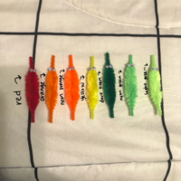 fuzzy mini worm on a string earrings! - Thumbnail 2