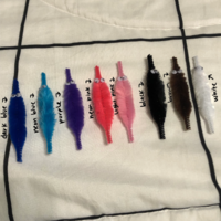 fuzzy mini worm on a string earrings! - Thumbnail 3