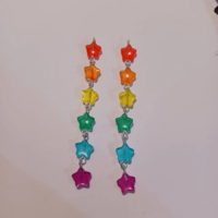 rainbow star or heart chain earrings! - Thumbnail 2