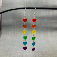 rainbow star or heart chain earrings! - Thumbnail 1