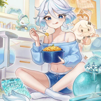 Furina - mac 'n cheese - genshin impact autograph print