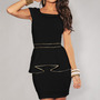 Womens Gold Lined Ruffle Dress - Thumbnail 1