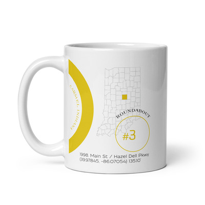 11oz - roundabout #3 - "kick" - white glossy mug