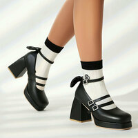 Double Strap Mary Jane High Heels - 3 colors - Thumbnail 1