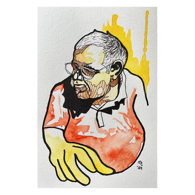 Think - Ink & Watercolor