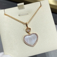 valentines day heart gold tone pendant  - Thumbnail 1