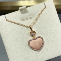 valentines day heart gold tone pendant  - Thumbnail 2