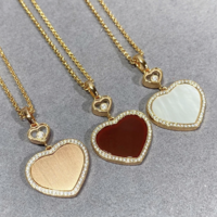 valentines day heart gold tone pendant  - Thumbnail 3