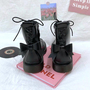 Bow Lace Up Combat Boots-4