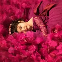 Puffy Flower Girls Dresses 3D Flower V Neck Long Sleeve Kids Teens Pageant Gowns Birthday Party Dress For Wedding Cooktail Gown - Thumbnail 2