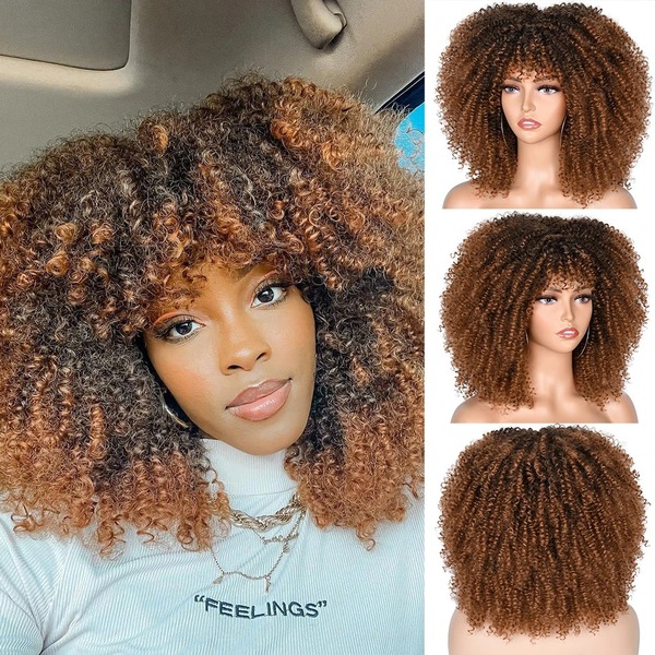 Curly Wig With Bangs For Women H.003