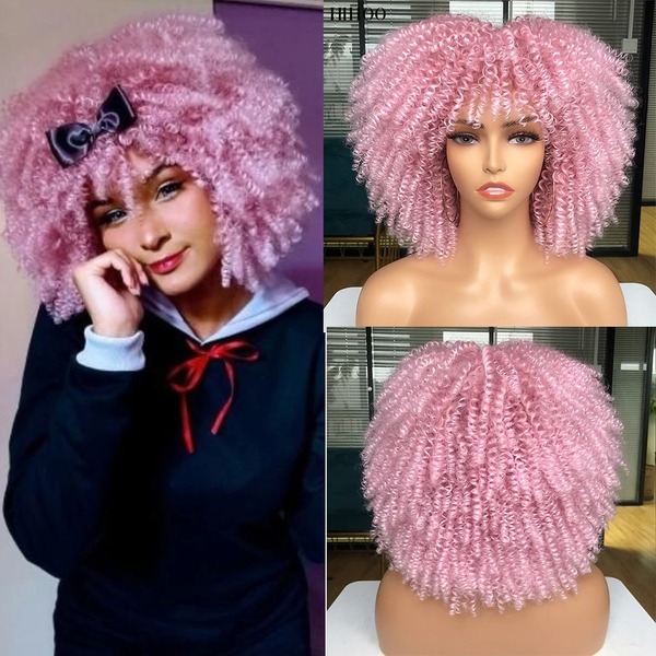 Curly Wig With Bangs For Women H.008