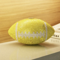  football crystal clutch bag with chain  - Thumbnail 2