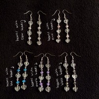 beaded heart or star chain earrings! - Thumbnail 3