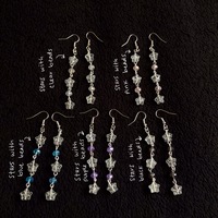 beaded heart or star chain earrings! - Thumbnail 2