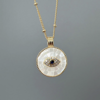 Cute Pink or White Eye Pendant Sparkly Valentines Day  - Thumbnail 2