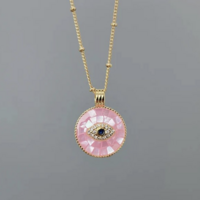 Cute Pink or White Eye Pendant Sparkly Valentines Day  - Thumbnail 4