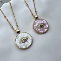 Cute Pink or White Eye Pendant Sparkly Valentines Day  - Thumbnail 7