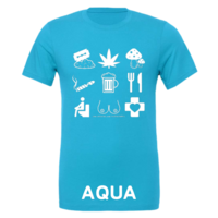 Unisex - Tourist T-Shirt White Icons - Thumbnail 1