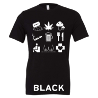 Unisex - Tourist T-Shirt White Icons - Thumbnail 5