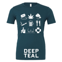 Unisex - Tourist T-Shirt White Icons - Thumbnail 8