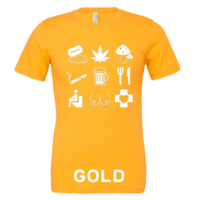 Unisex - Tourist T-Shirt White Icons - Thumbnail 10