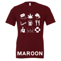 Unisex - Tourist T-Shirt White Icons - Thumbnail 14