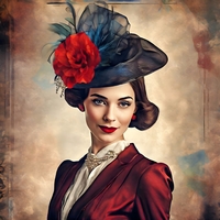 Red Flower Cross Stitch Pattern - Thumbnail 2