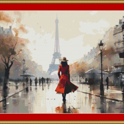 Red coat cross stitch pattern
