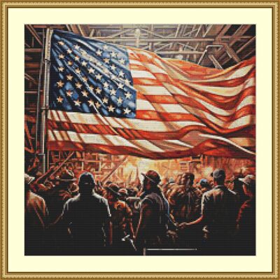 The flag cross stitch pattern