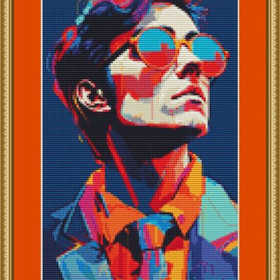 Sunglasses cross stitch pattern