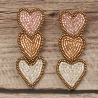 Valentines Day 3 heart earrings  - Thumbnail 1