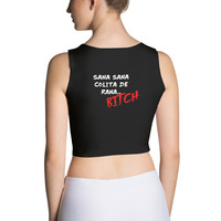 CHINGONA SKULL Womans Crop Top - Thumbnail 1