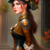 Steampunk Elegance Cross Stitch Pattern - Thumbnail 2